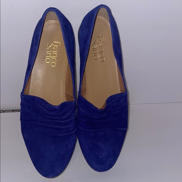 Franco Sarto Blue Suede Loafers with Ruched Detailing Women’s Sz 6M - Picture 7 of 7